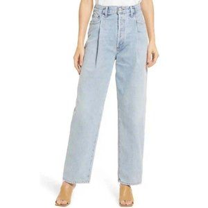 Agolde Folded Waistband Straight Leg Jeans in Sideline Size 27 Organic Cotton